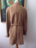 Vintage Suede Jacket Trenchcoat Style Classic Style Soft Suede Leathers by New England Sports Wear, Peabody Mass