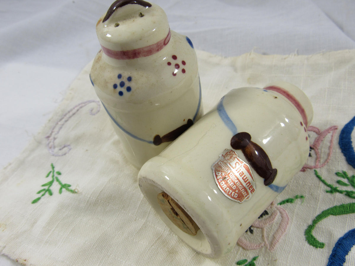 Vintage Shawnee Salt Pepper Shakers Hand Decorated Milk Jugs Salt Pepp –  TheFlyingHostess