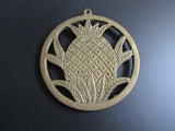 Vintage Brass Pineapple Trivet Hanging Hot Pad Pineapple Pot Holder Kitchen Trivet Sign of Hospitality Serving Tabletop Plant Stand