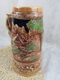 Vintage Lusterware Beer Stein Music Box Musical Beer Mug German Genre Roll Out The Barrel Groom Gift Man Cave Kitschy Mug Craft beer Lover