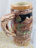 Vintage Lusterware Beer Stein Music Box Musical Beer Mug German Genre Roll Out The Barrel Groom Gift Man Cave Kitschy Mug Craft beer Lover