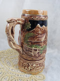 Vintage Lusterware Beer Stein Music Box Musical Beer Mug German Genre Roll Out The Barrel Groom Gift Man Cave Kitschy Mug Craft beer Lover