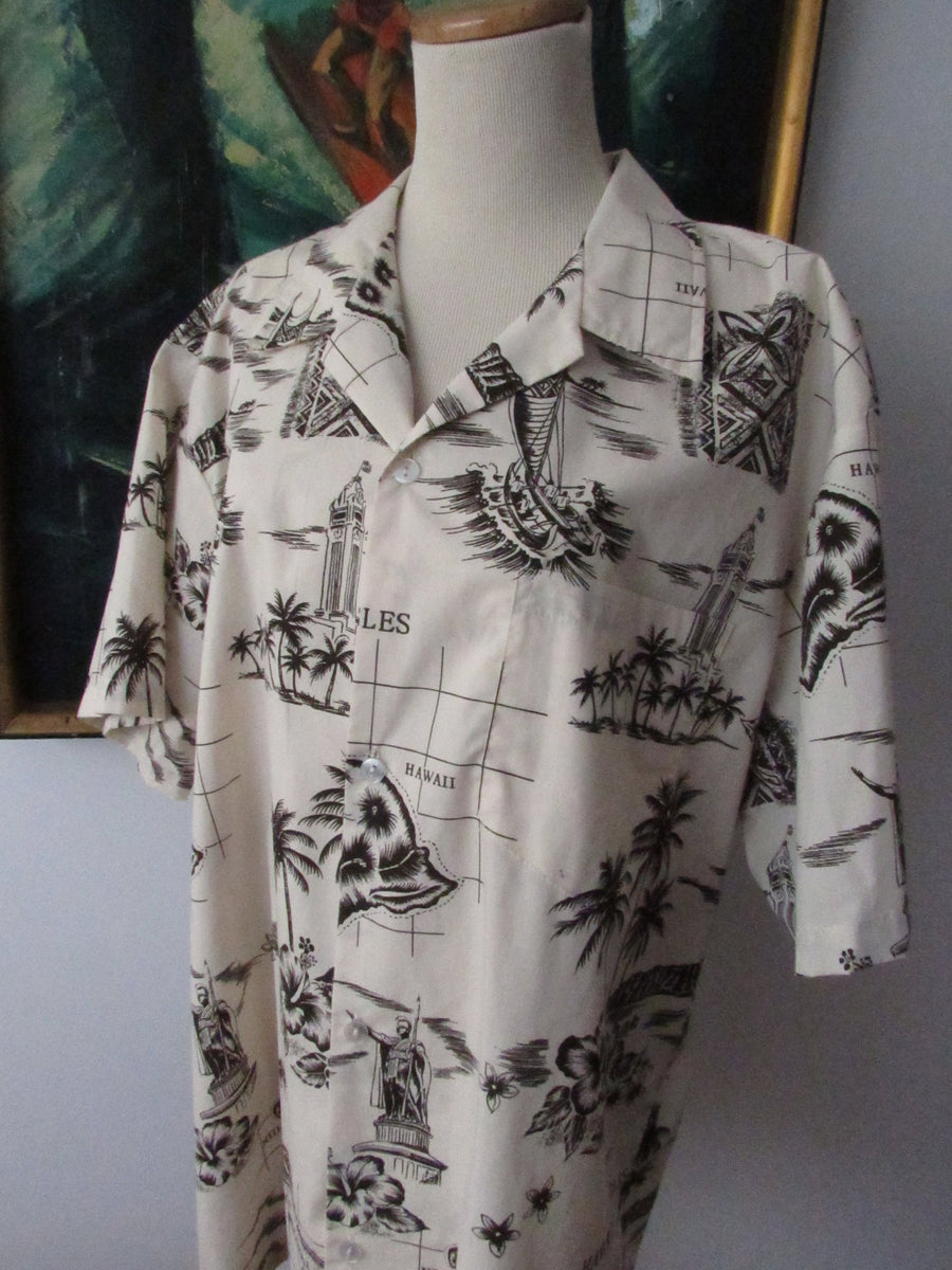 Vintage Authentic Hawaiian Shirt Howie Made in Hawaii Unisex Mid