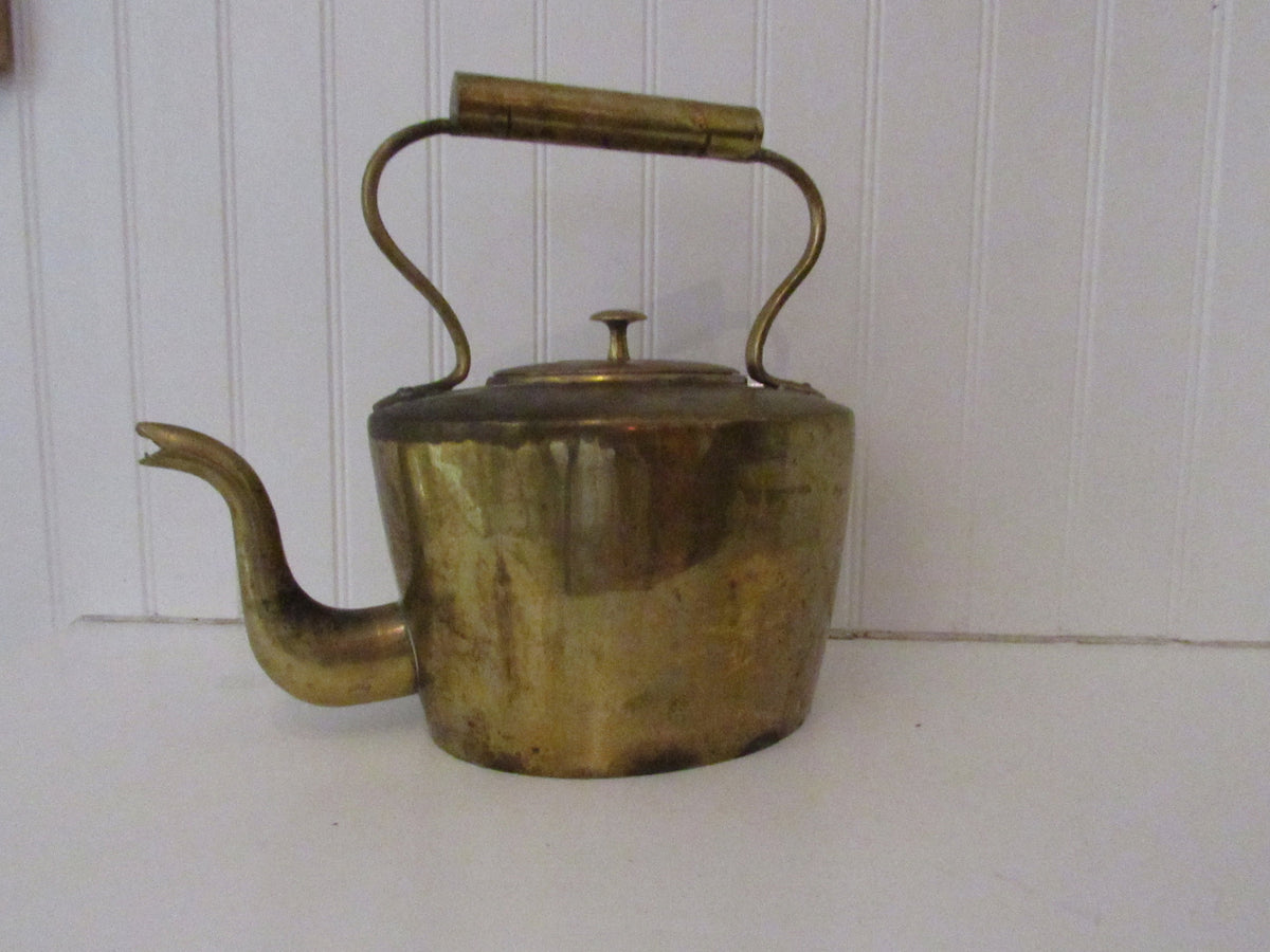 Large Teapot, Raw Brass Handle - Minettidesign