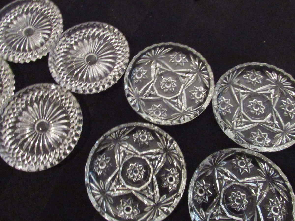 Set/5 Cane Pattern Plates Vintage Pressed online Glass