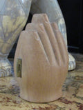 Vintage Wooden Namaste Hindu Goddess Lakshmi Lord Ganesha Praying Hand Ethnic Wood Statuary Spiritual Religious Home Decor Alter Wealth