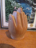 Vintage Wooden Namaste Hindu Goddess Lakshmi Lord Ganesha Praying Hand Ethnic Wood Statuary Spiritual Religious Home Decor Alter Wealth