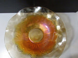 Antique Carnival Glass Bowl Depression Glass 1930s Imperial Glass Marigold Iris EACH Serving Bowl Decorative Bowl Fluted Edge Iridescent