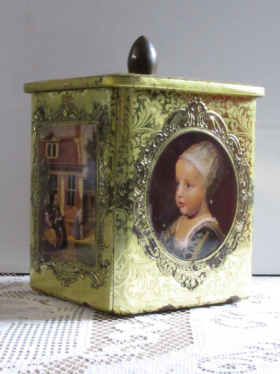 Vintage Metal Tin Box Floral Embossed Cookie Tin England Daher Storage –  TheFlyingHostess