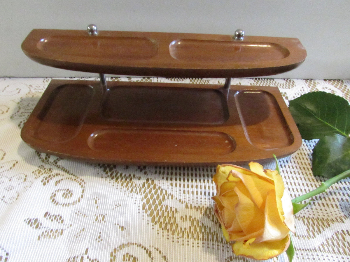 Vintage Mens Wood Vanity/valet Jewelry Tray/box MidCentury 6X12