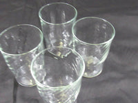 Vintage Swirled Glasses Mid Century Set of 4 Rustic Wine Glasses Old World