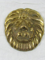 Vintage Lions Head Door Knocker Brass Knocker Missing Back Knocker Only Upcycle Repurpose Architectural Salvage
