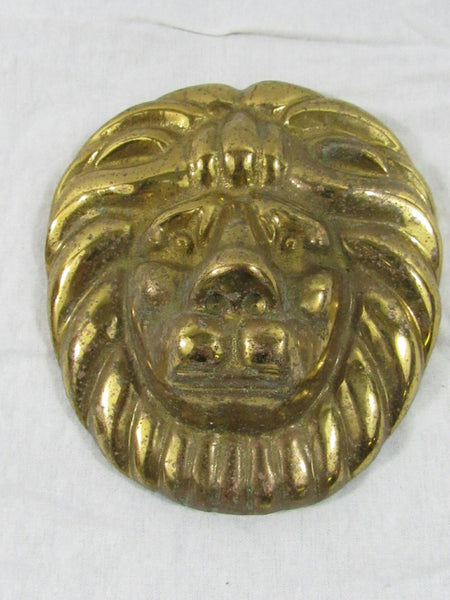 Vintage Lions Head Door Knocker Brass Knocker Missing Back Knocker Only Upcycle Repurpose Architectural Salvage