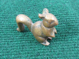 Vintage Miniature Collectibles Solid Brass Squirrel Tiny Squirrel Primitive Cast Squirrel