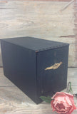 Vintage Metal Box Prescription Box Drug Store RX File Box