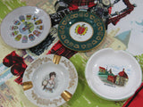 Vintage Souvenir Porcelain Ashtrays Miniature Plates Limoges France Canada Ireland Hungary Travel