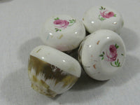 Vintage Ceramic Knobs Furniture Drawer Pulls Shabby Chic Roses Victorian salvage Antique Furniture DYI