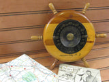 Vintage Thermometer Ship Steering Wheel Wall Hanging Nautical Beach Decor Souvenir Atlantic City, NJ