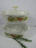 Vintage Corning Ware Casserole Dish Spice of Life Pyrex Lid La Marjolaine