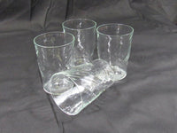 Vintage Swirled Glasses Mid Century Set of 4 Rustic Wine Glasses Old World