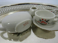 Vintage Miniature Tea Set Child's Tea Set Doll Tea Party Transferware Japan