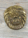 Vintage Lions Head Door Knocker Brass Knocker Missing Back Knocker Only Upcycle Repurpose Architectural Salvage
