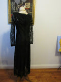 Vintage Black Lace Dress French Style Perfect Black Dress