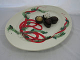 Vintage hand painted Christmas Platter Made in Italy Special Touch Designs