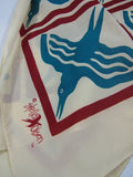Vintage Water Repellent Scarf Bird Pattern Stella Olsen Travel Scarf Japan Weather Wear
