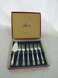 Vintage Silver Plate Dessert Set Leonard in Box Appetizer Dessert Set Sheffield, England