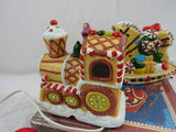 Vintage Christmas Night Light Ceramic Toy Train Bedside Light Rocking Horse Night Light Christmas Lamp