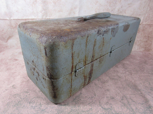 decorating metal fishing boxes Vintage Fishing Tackle Box Metal Rusty Exterior Sporting Goods Home Ca – TheFlyingHostess
