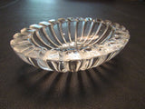 Vintage Fluted Pressed Glass Candy Nut Trinket Dish Clear Glass Americana