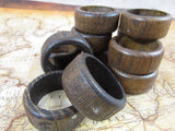 Vintage Wood Napkin Rings Tribal Ethnic Style Wooden Napkin Rings