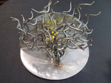 Vintage Metalwork Sculpture Candleholder Tree of Life Industrial Metal Tree Candle Holder Votive Tea Light