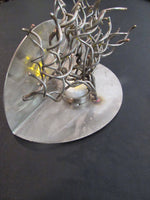 Vintage Metalwork Sculpture Candleholder Tree of Life Industrial Metal Tree Candle Holder Votive Tea Light