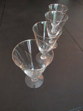 Vintage Silver Rim Crystal Footed Water Glasses Ice Tea Goblets Retro Barware Highball Craft Cocktail Beer