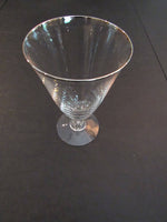 Vintage Silver Rim Crystal Footed Water Glasses Ice Tea Goblets Retro Barware Highball Craft Cocktail Beer