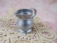 Vintage Miniature Pewter Creamer Wilton Armetele Colonial Style RWP Made in USA Plough Tavern (Armetale,Hollow,Satin)