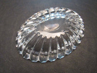 Vintage Fluted Pressed Glass Candy Nut Trinket Dish Clear Glass Americana