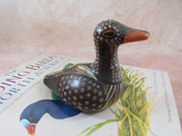 Vintage Hand Painted Duck Ceramic Duck Statuary Knick Knacks Home/Office decor Boho Folk Art Mexico