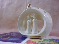 Vintage Nativity Candle Votive Holder Russ Berrie and Company Holiday Decor Keepsake Collectibles