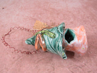 Miniature Fairy House Dragonfly Art Pottery Hanging Ornament