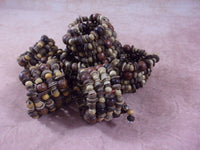 Wood Beaded Tribal Boho Ethnic Napkin Rings Set of 6