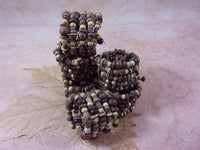 Wood Beaded Tribal Boho Ethnic Napkin Rings Set of 6