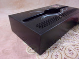 Vintage Black TolewareMetal Tissue Box Holder Shabby Chic Rectangular Hanging Tissue Box Holder