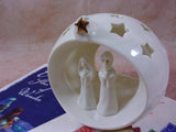 Vintage Nativity Candle Votive Holder Russ Berrie and Company Holiday Decor Keepsake Collectibles