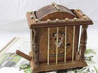 Vintage Mid Century Beverage Coasters Zoo Wagon Lion   in Cage Whimsical Kitshy Coasters Barware