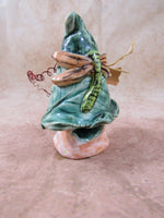 Miniature Fairy House Dragonfly Art Pottery Hanging Ornament