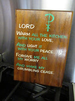 Vintage Rustic Kitchen Prayer Wall Sign Kitschy Wall Plaque Wall Hanging Mid Century Quirky Humor Plaque